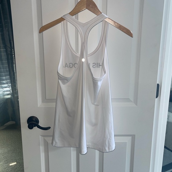 Lululemon Cool Racerback II White 2016 lW1AASS Luon Light White THIS IS Yoga 10 - Picture 7 of 9